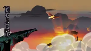 The Huntsman watching the Owl Beast escape their trap in Eda's dream.