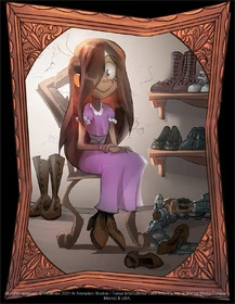 A painting of Emilia before she died.