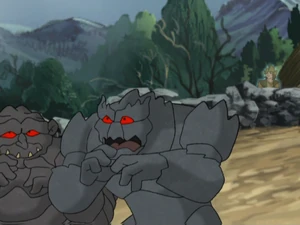 Mogorb and Thog frightened by Ak