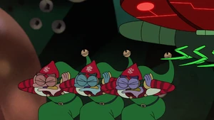 Triple B ducking as King Andrias practices using the drone.