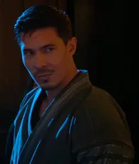 Sensei Wolf.webp (50 KB) Wolf smirking at Johnny after Axel and Zara defeat three of Cobra Kai's best students in the Captain's War event