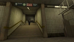 B.B. in Roscoe Street Station.