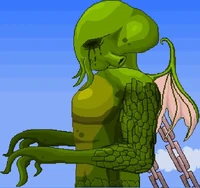 Concept art of the Cthulhu boss fight.