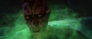 As the wounded Zabrak died, the enhancements provided by Mother Talzin dissipated in a green mist that swirled around the brothers and with his last breath, he communicated his regret that he was never worthy to be an apprentice to Maul, due to their differing personalities.