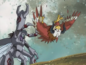 Okuwamon is too harsh an opponent for Aquilamon