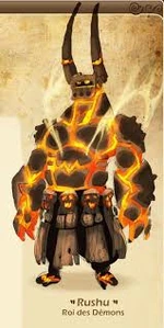 Early concept of Rushu in the animated series.