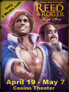 One of the posters with Reed and Roger in Fortune City