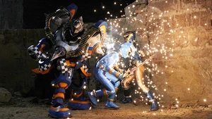 Gunjoji II attacks RyusoulGold and RyusoulBlue.