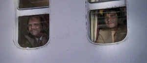 Wint and Kidd on board a cruise liner, planning to kill Bond for the third and final time.