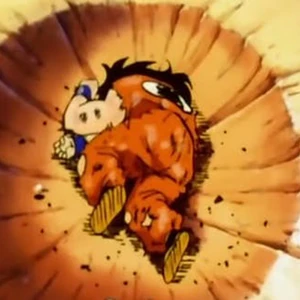 Yamcha's infamous death pose during Dragon Ball Z, which became a meme shortly after the episode aired.