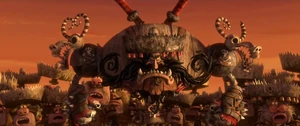 Chakal surprised when The deceased members of the Sánchez family appears.