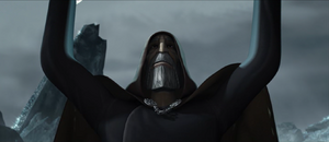 Dooku caused an avalanche as he left the cave, blocking the cavern entrance with the Force.