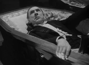 Dracula in his coffin