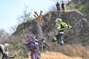 Dunkleosteus Jyamato fighting Tycoon.