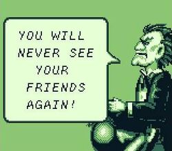 Professor Screweyes in the Game Boy version of the We're Back: A Dinosaur's Story videogame.