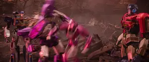 Shockwave punched by Elita-1 for threatening Orion.