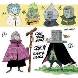Early concept art of Emperor Belos.
