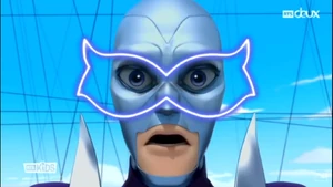 Hawk Moth horrified with Nathalie using the Peacock Miraculous.