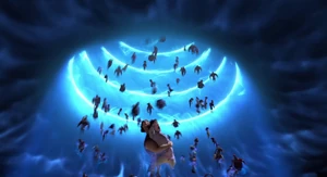 Grunion's well-deserved defeat as she gets taken to Agamemnon's timeline and getting suck through a time rip.