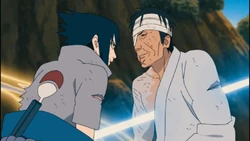 Sasuke clashing with Danzō.