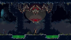 Ahmanet summoning the Giant Arachnid to obliterate the Prodigium agent in The Mummy Demastered.
