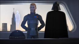 Vader and Kallus receive a report that the rebels escaped.