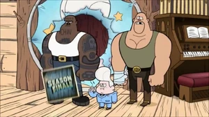 Gideon with two bodyguards.