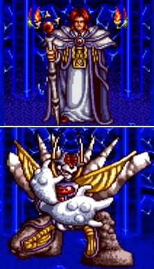 Lei Magnus-Shabranigdo's human and demon forms in the video-game.