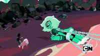 Malachite, dragging herself into the ocean to be imprisoned.