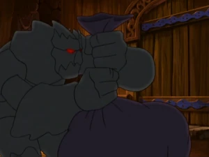 Mogorb capturing Nicholas's cat, Blinky in a sack