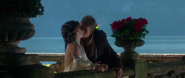 The two lost their inhibitions and shared their first kiss, but Amidala eventually came to her senses.