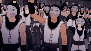White Fang members cheering