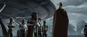 Hondo complemented the Solar Sailor, realizing the wealth of this stranger and Dooku allowed the pirates to raid his craft.