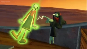 The Sea Hag using one of her spells against Olive.