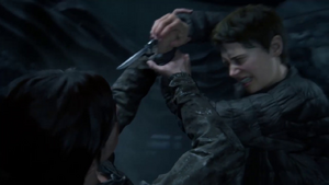 Mel attacks Ellie.