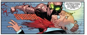 Robot betrays and kills Cecil.