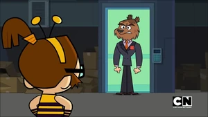 Beartop Manbelow greets Beth.