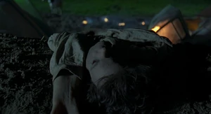 Edgar's ripped off human body slides down getting inside of his human form.