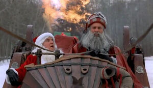 The real Santa kidnaps a fake Santa.