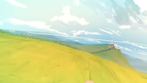 The laser eyes take the Dark Lord to a mountain.