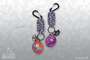 An official double-sided keychain featuring Madeline and Badeline.