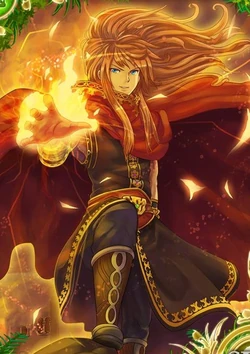 One of the Crimson Wizard's many cards from Circle of Mana