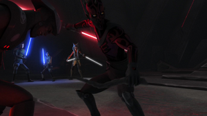 Maul manages to wound the Fifth Brother during their duel.