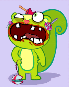 Nutty gets hit by his yo-yo.