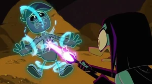 Magica seemingly killing Lena.