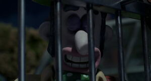 "Your loyalty is moving. Sadly, you won't be." Victor as he traps Gromit in the cage.