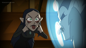 Lilith sticking her tongue at Eda.