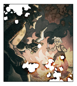 Caleb tries to calm his murderous brother down as he attacks him.