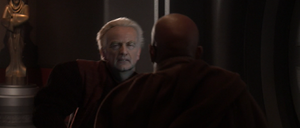 Sidious duels Mace Windu.