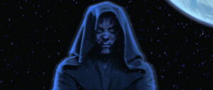 Maul's holographic appearance in The Phantom Menace.